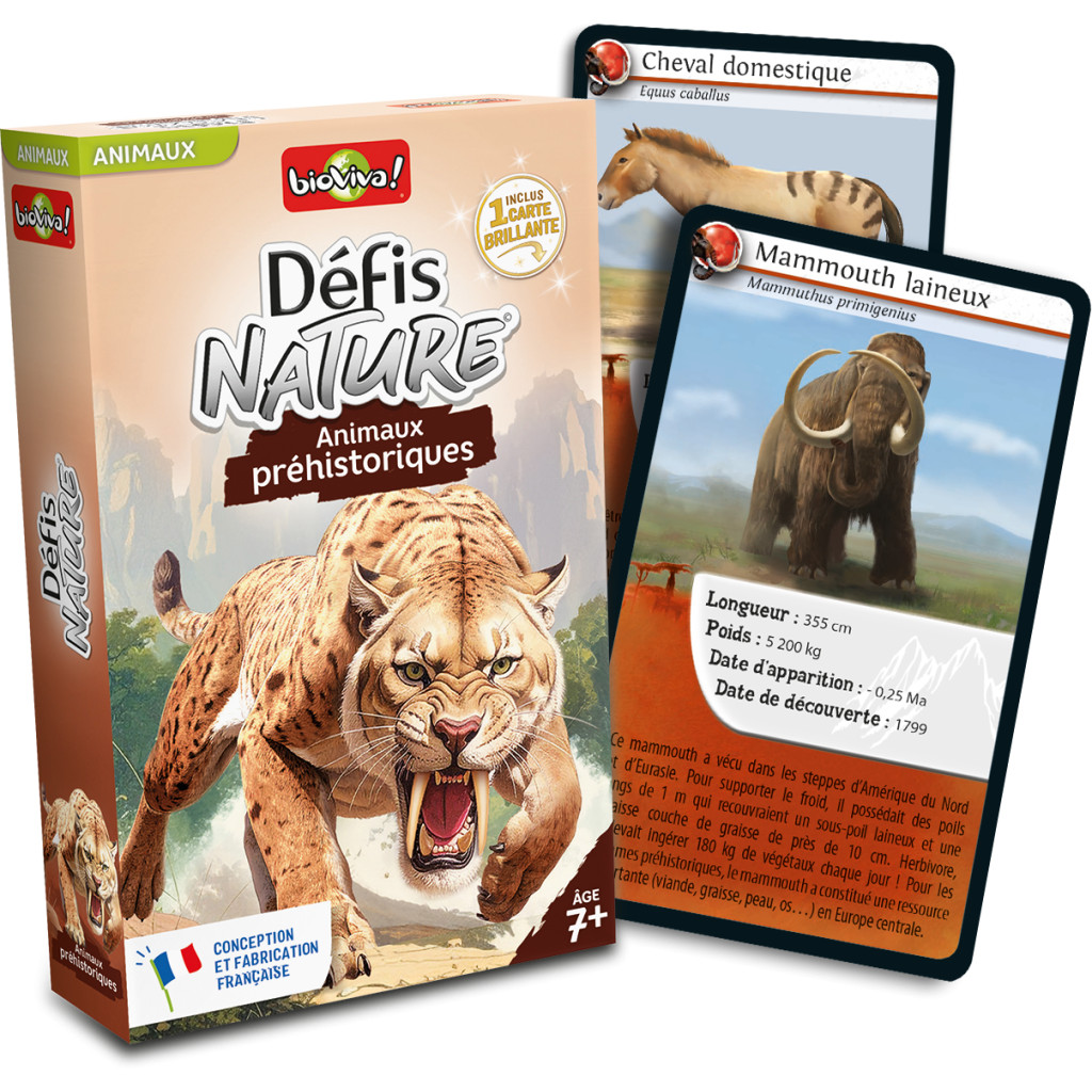 Défis Nature – Animali Preistorici Gioco Di Carte Educativo (2-6 Giocatori, 7+ Anni)
