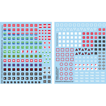 Flames of War - Blitzkrieg - British and Commonwealth Decals