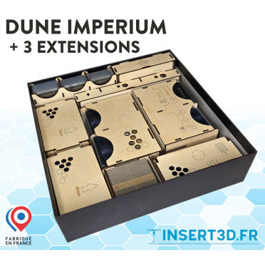 Dune Imperium + 3 expansions - Wooden Insert