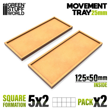 MDF Movement Trays - 125x50mm