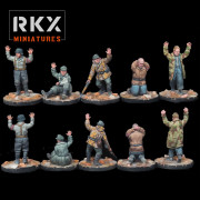 RKX Miniatures - Volksturrm Surrendering - German WW2