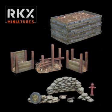 RKX Miniatures - Berlin Barricades - German WW2