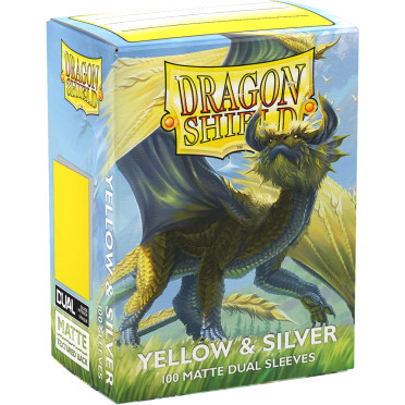 100 Dragon Shield Matte : Yellow & Silver