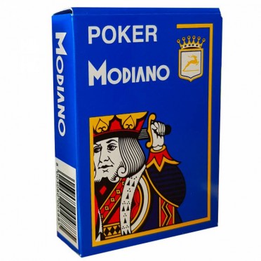 Jeu de 54 cartes Modiano format poker - Bleu clair