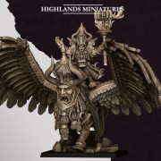 Highlands Miniatures - Sons Of Marduk -  Great Sorcerer of Marduk on Lamassu