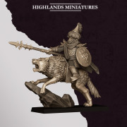Highlands Miniatures - Sons Of Marduk - Hobgoblin Hero mounted on wolf