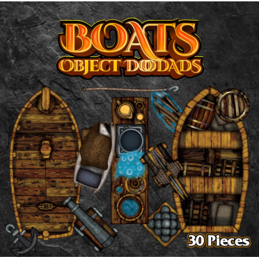 Boite de Roleplaying Objects - Boats - 30 Pieces
