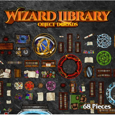 Boite de Roleplaying Objects - Wizard's Library - 68 Piece