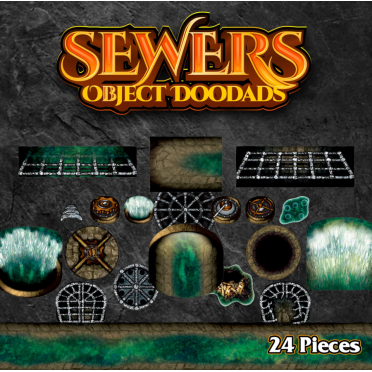 Boite de Roleplaying Objects - Sewers - 24 Pieces