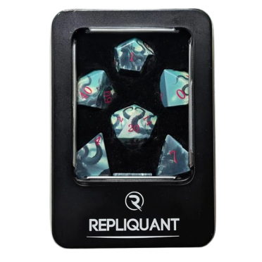 Boite de Set de 7 Dés JDR Répliquant - Cthulhu UV Printing