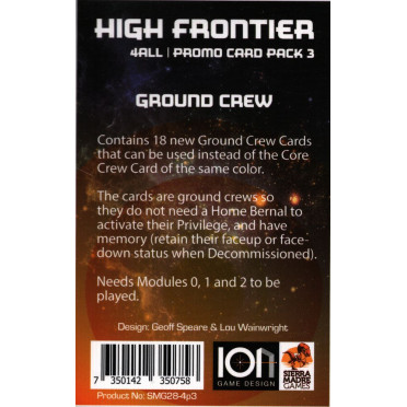 Boite de High Frontier 4 All - Crew Card Promo Pack