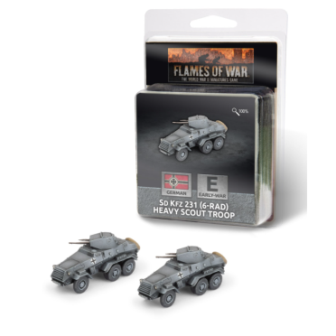 Boite de Flames of War - Blitzkrieg - Sd Kfz 231 (6-rad) Heavy Scout Troop