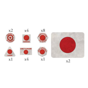Boite de Flames of War - Pacific - Japanese Tokens and Objectives