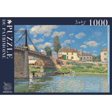 Boite de Le pont à Villeneuve-la-Garenne par Alfred Sisley