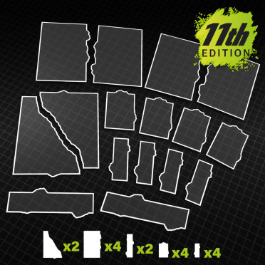 Boite de Gabarits 11e édition Wh40k Compatibles