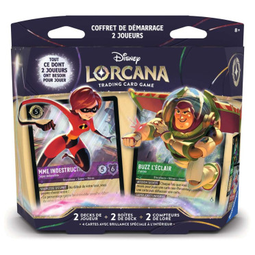 Boite de Lorcana -Coffret de Démarrage 2 Joueurs - Madame Indestructible et Buzz l'éclair - Occasion