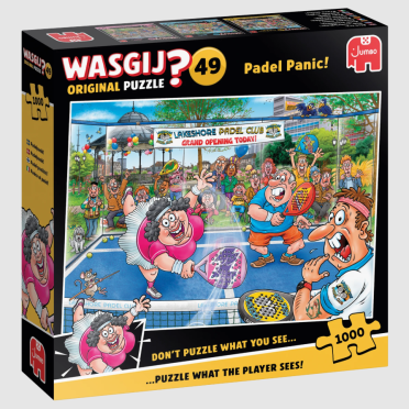 Boite de Puzzle Wasgij Original 49 - Panique au Padel - 1000 Pièces