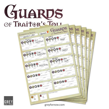 Boite de Guards of Traitor's Toll - Feuilles de suivi de caserne