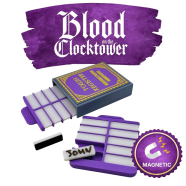 Boite de Blood on the Clocktower – Registre des habitants réutilisable