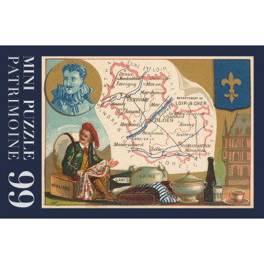 Boite de Puzzle - Carte Loir et Cher - 99 pièces