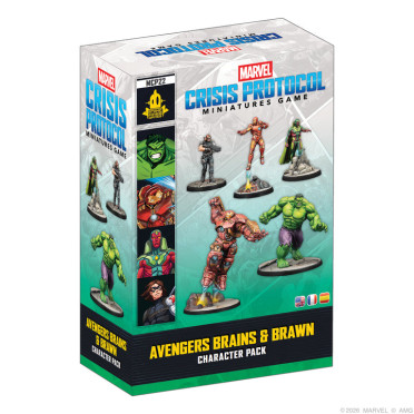 Boite de Marvel : Crisis Protocol : Avengers Brains & Brawn Character Pack