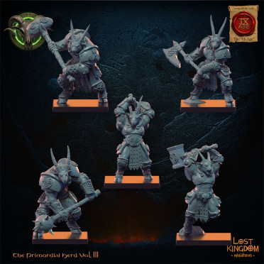 Boite de Lost Kingdom miniatures - Hardes bestiales - 10 Hommes-bêtes en armure