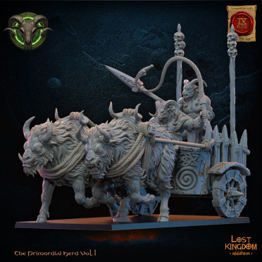 Boite de Lost Kingdom miniatures - Hardes bestiales - Char homme-bête