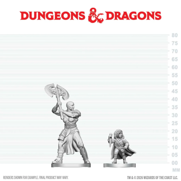 Boite de D&D Nolzur's Marvelous Miniatures: Goliath Barbarian & Halfling Rogue