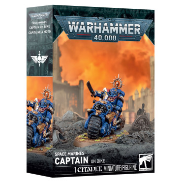Boite de W40K : Space Marines - Capitaine à Moto