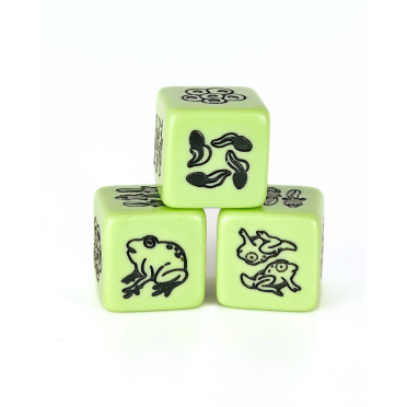 Boite de Set de 4 D6 – Cycle de vie de la grenouille