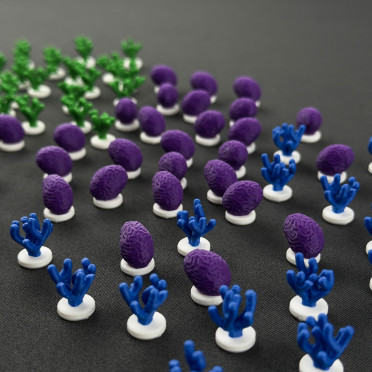 Boite de Ensemble de coraux 3D compatible avec Finnspan - Requins et récifs - 90 pièces