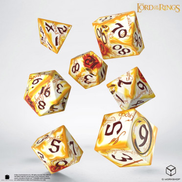Boite de The Lord of the Rings: Rohan Dice Set Whitefall Radiance