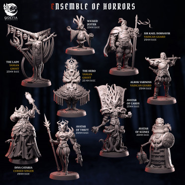 Boite de Goetia Miniatures - Ensemble of Horrors - Set Complet