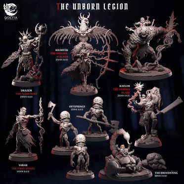 Boite de Goetia Miniatures - Unborn Legion - Set Complet