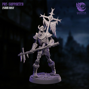 Boite de Goetia Miniatures - Northern Darkness - Etendard Squelette