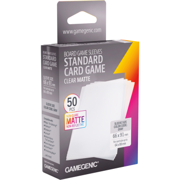 Boite de Gamegenic - Standard Card Game Sleeves – Clear Matte