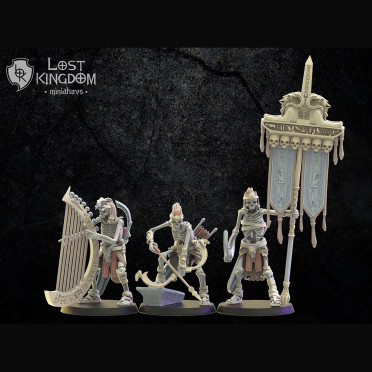 Boite de Lost Kingdom miniatures - Rois des Tombes - 10 Archers Antiques avec Etat-Major
