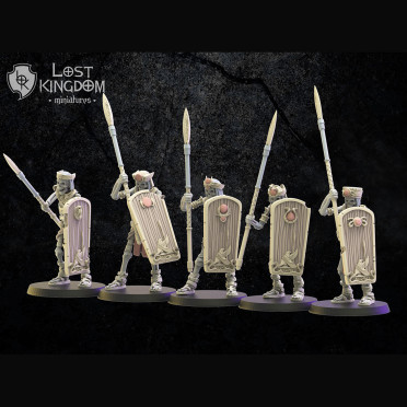 Boite de Lost Kingdom miniatures - Rois des Tombes - 10 Lanciers Squelettes