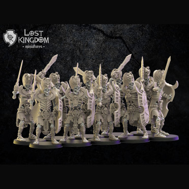 Boite de Lost Kingdom miniatures - Rois des Tombes - 10 Epéistes Antiques