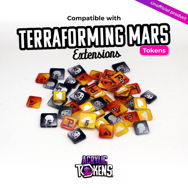 Boite de Jetons Acrylique compatible avec Terraforming Mars - Extensions