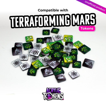Boite de Jetons Acrylique compatible avec Terraforming Mars