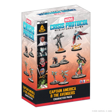 Boite de Marvel Crisis Protocol: Captain America & The Avengers Character Pack