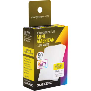 Boite de Gamegenic - 50 Matte Sleeves Mini Américain - 44x67