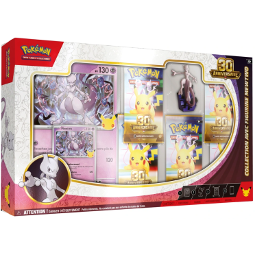 Boite de Pokémon 30 ans - Coffret Collection avec Figurine Mewtwo