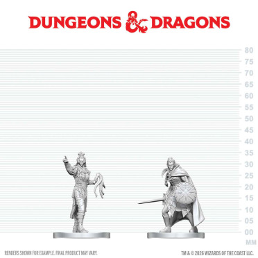 Boite de D&D Nolzur's Marvelous Miniatures: Drow Elite Warrior & Drow Priestess of Lolth